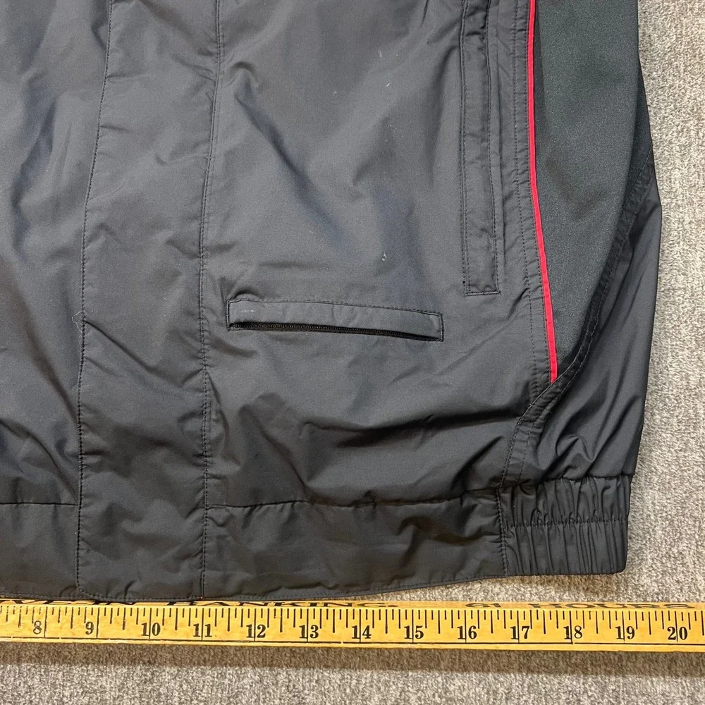 FootJoy DryJoys Mens Golf Jacket Black Red Full‎ Zip Windbreaker Size M 000